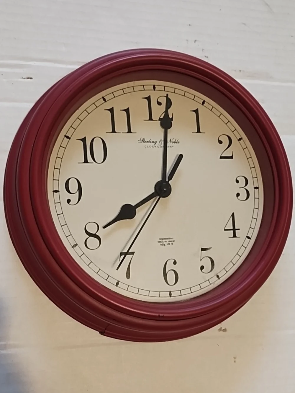 Red Wall Clock - Classic Round Home Decor